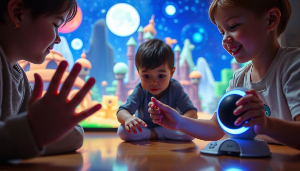 An image representing the contrast between Lunesia's digital storytelling and Osmo's tangible play