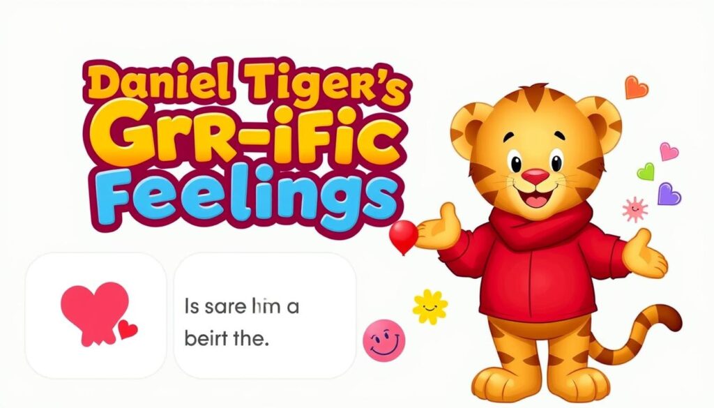 Generate an image of the Daniel Tiger's Grr-ific Feelings app logo