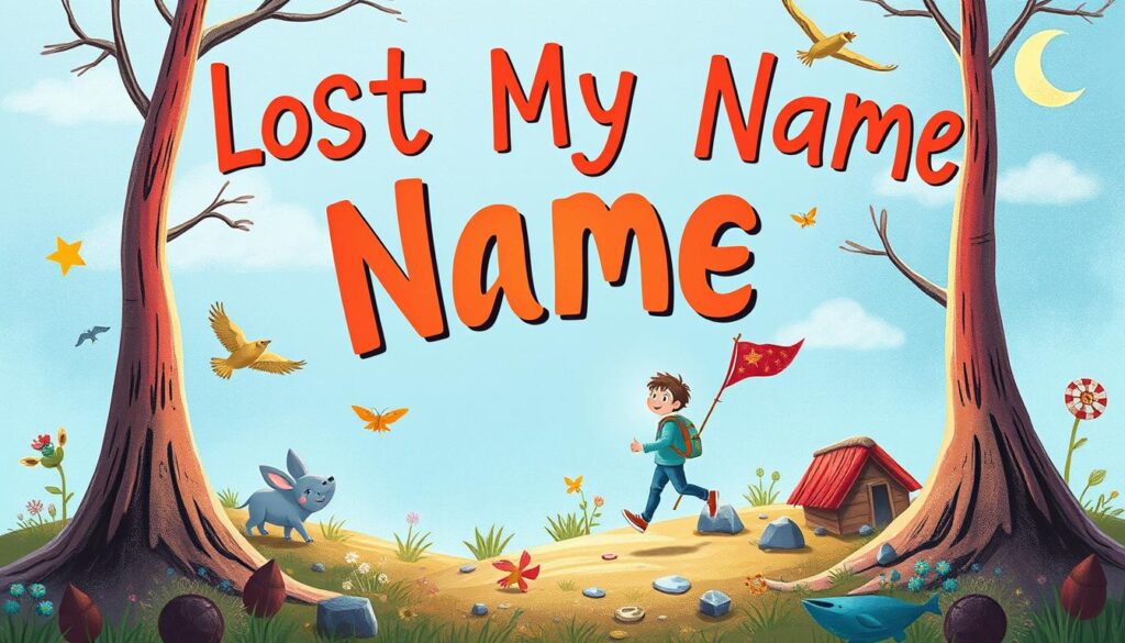 Generate an image of the "Lost My Name" book cover with a child's name integrated into the story.