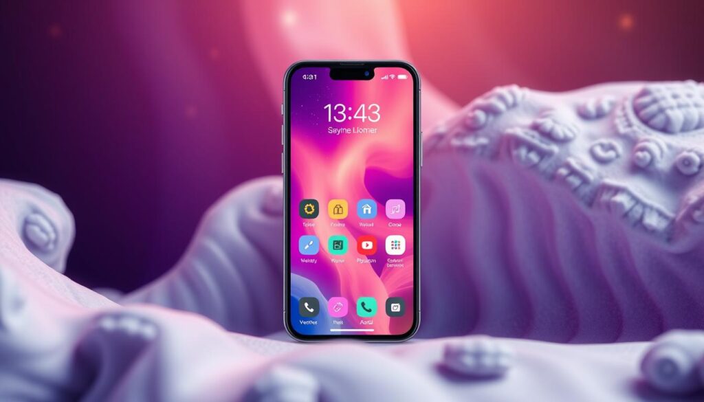 Generate an image of the Lunesia app's home screen, showcasing its colorful and engaging interface.