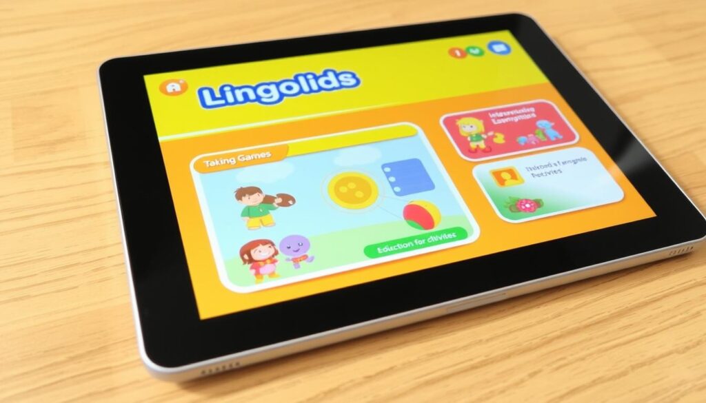 Lingokids app interface showing interactive learning activities Lingokids app interface showing interactive learning activities
