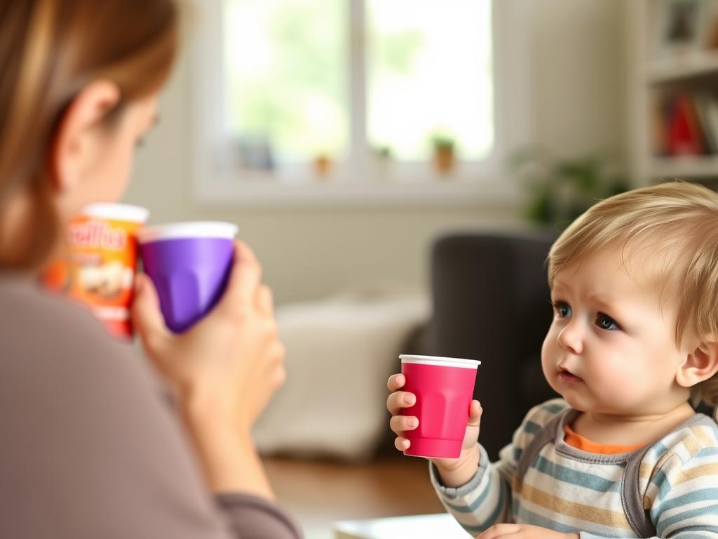 Parent offering choices to child during tantrum - gentle solutions for tantrums Parent offering choices to child during tantrum - gentle solutions for tantrums