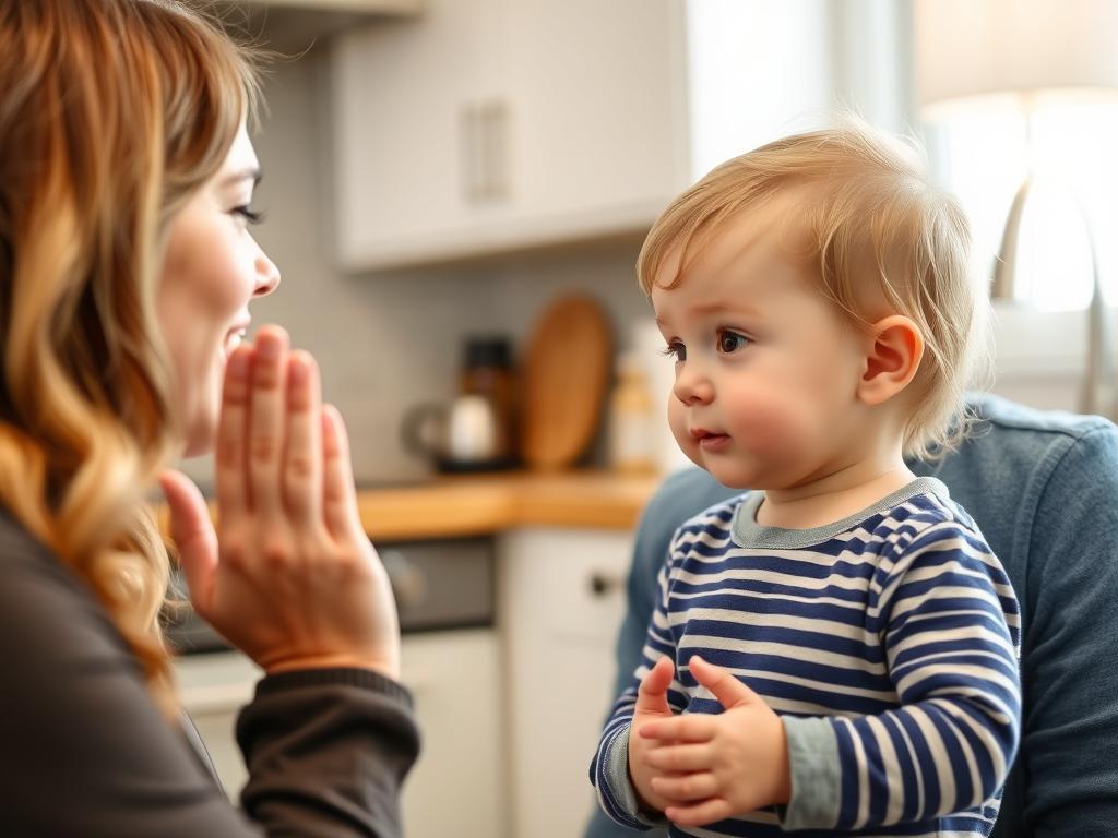 Parent using simple language with child during tantrum - gentle solutions technique Parent using simple language with child during tantrum - gentle solutions technique