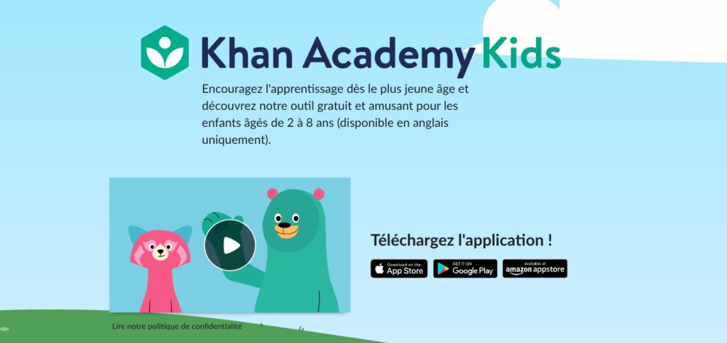 Khan academy kids website.