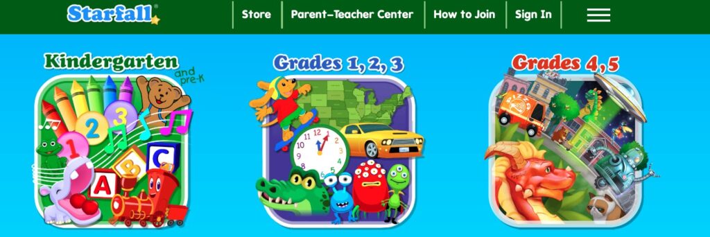 Starfall education website.