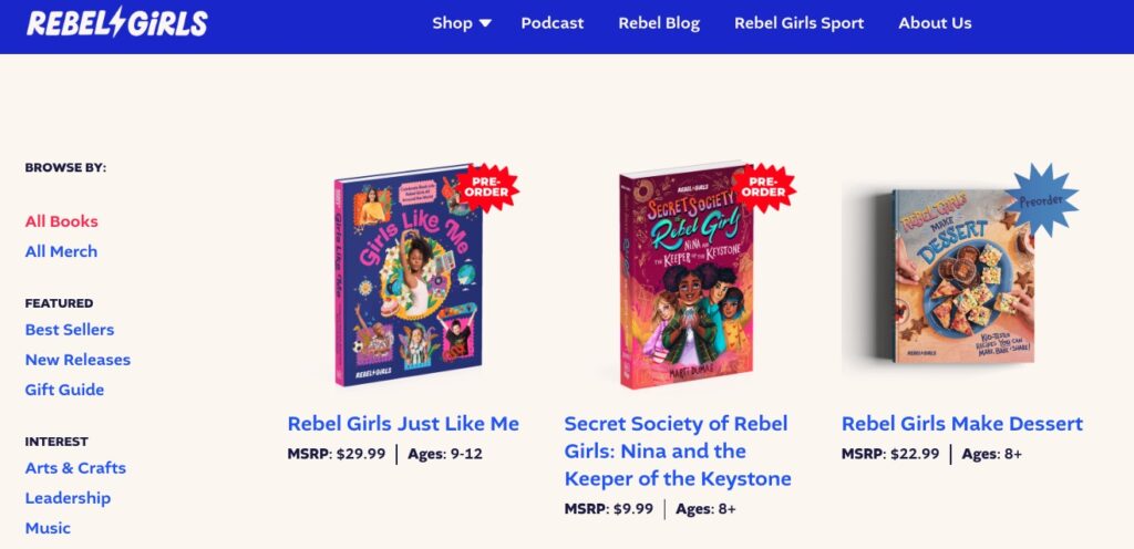 The rebel girls books.