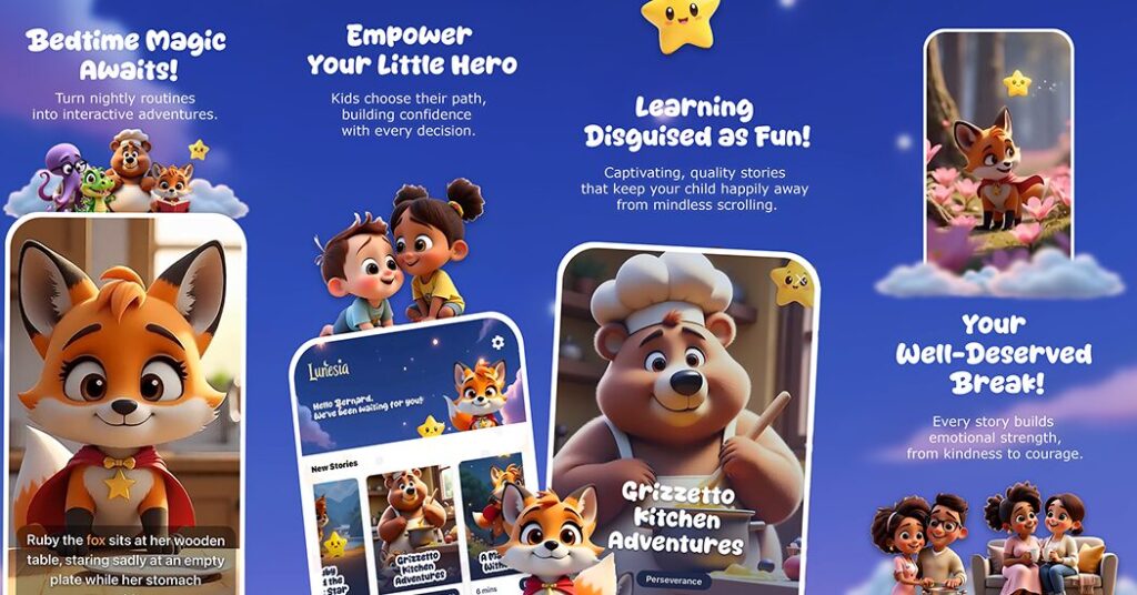 Lunesia, the best stories app for bedtime.