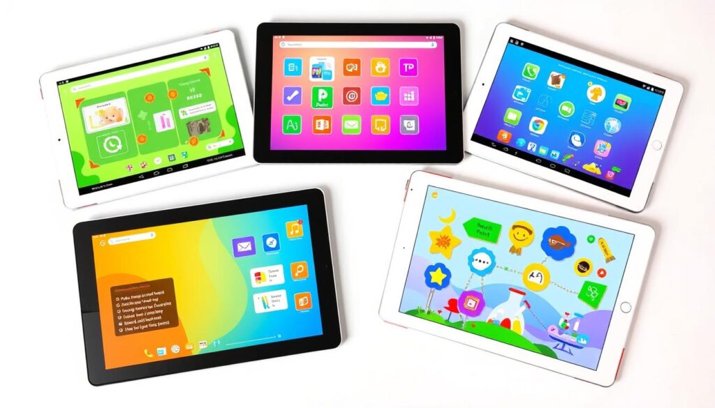 Collection of top educational apps 2025 shown on tablet screens Collection of top educational apps 2025 shown on tablet screens