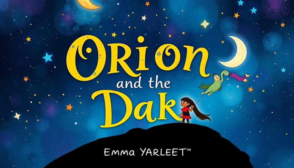Generate an image of "Orion and the Dark" by Emma Yarlett book cover.