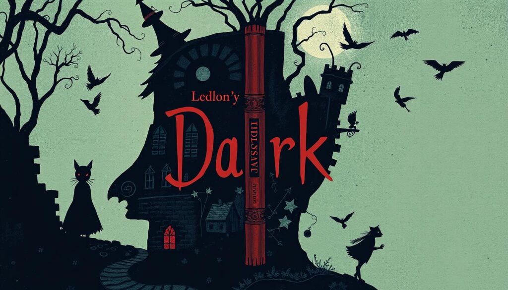 Generate an image of "The Dark" by Lemony Snicket book cover.