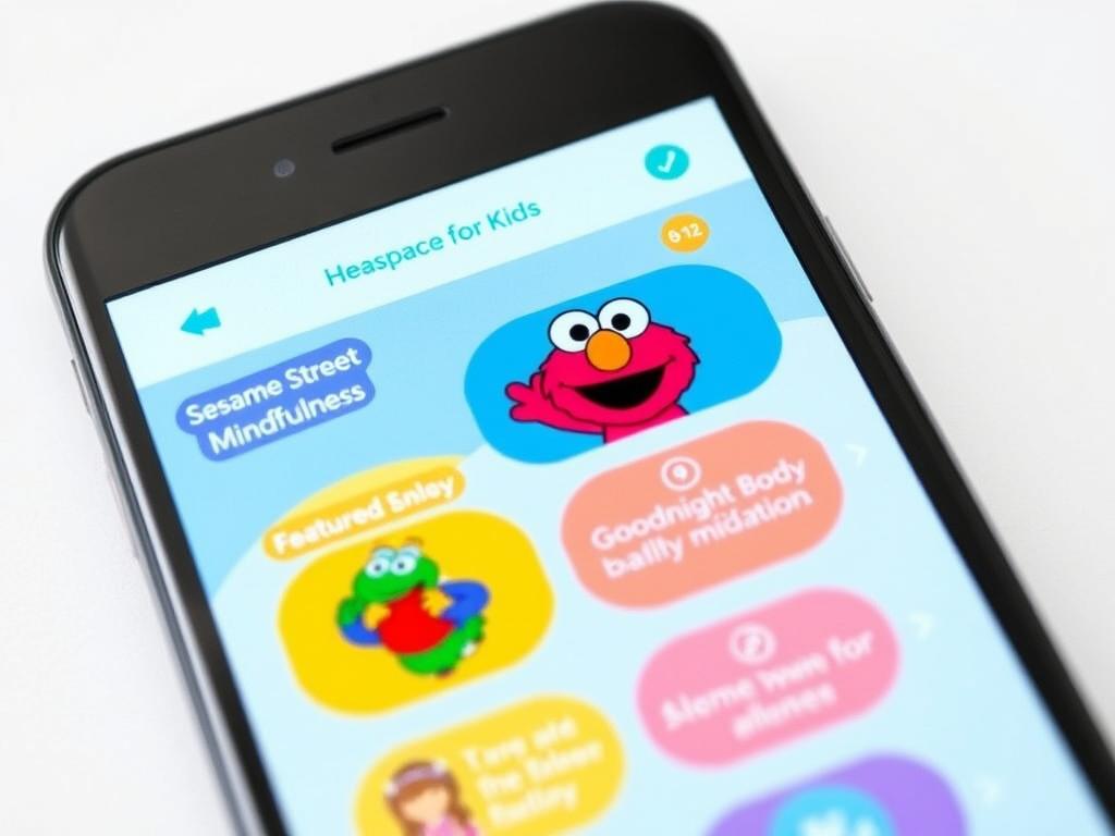 Headspace for Kids app showing meditation options for different age groups Headspace for Kids app showing meditation options for different age groups