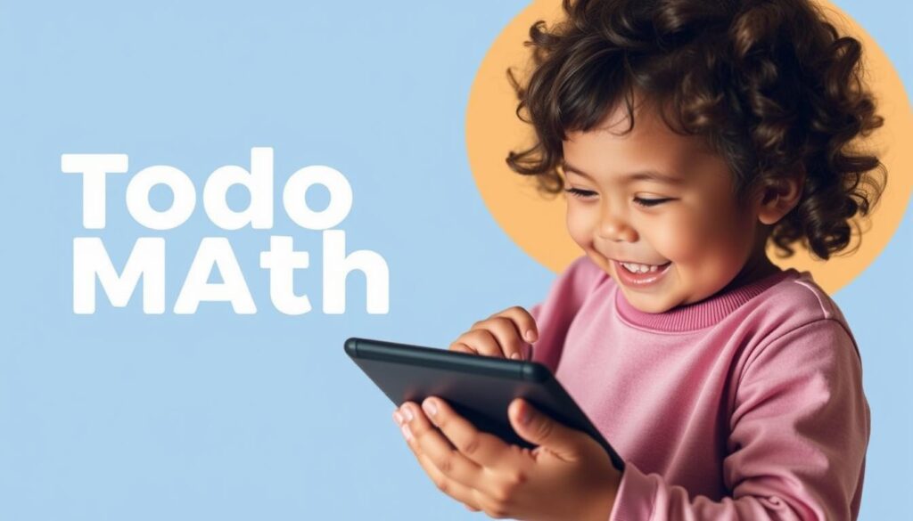 An image of a child using a tablet with Todo Math open, engaging with a math activity that uses visual models.