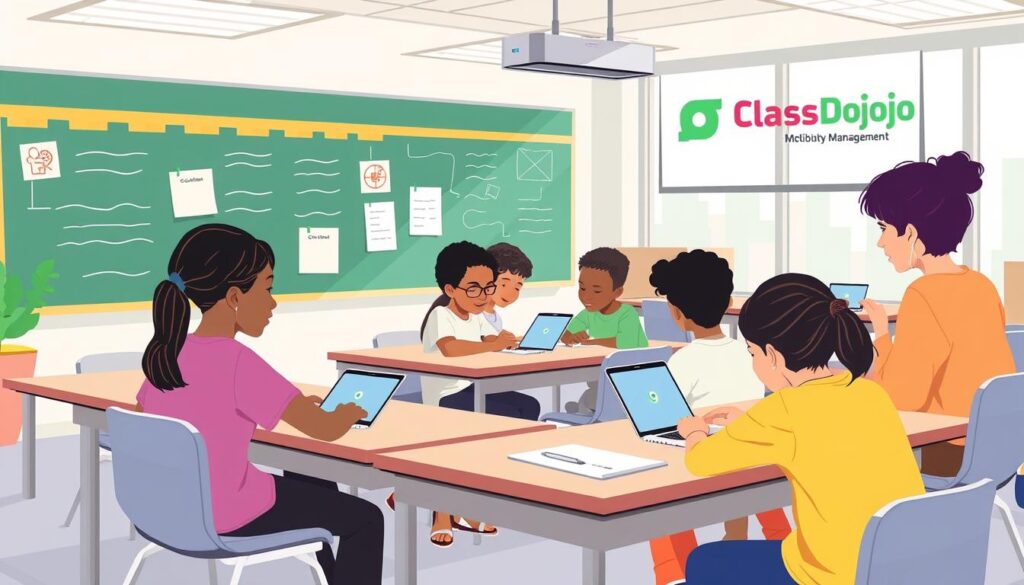 An image of a classroom using ClassDojo