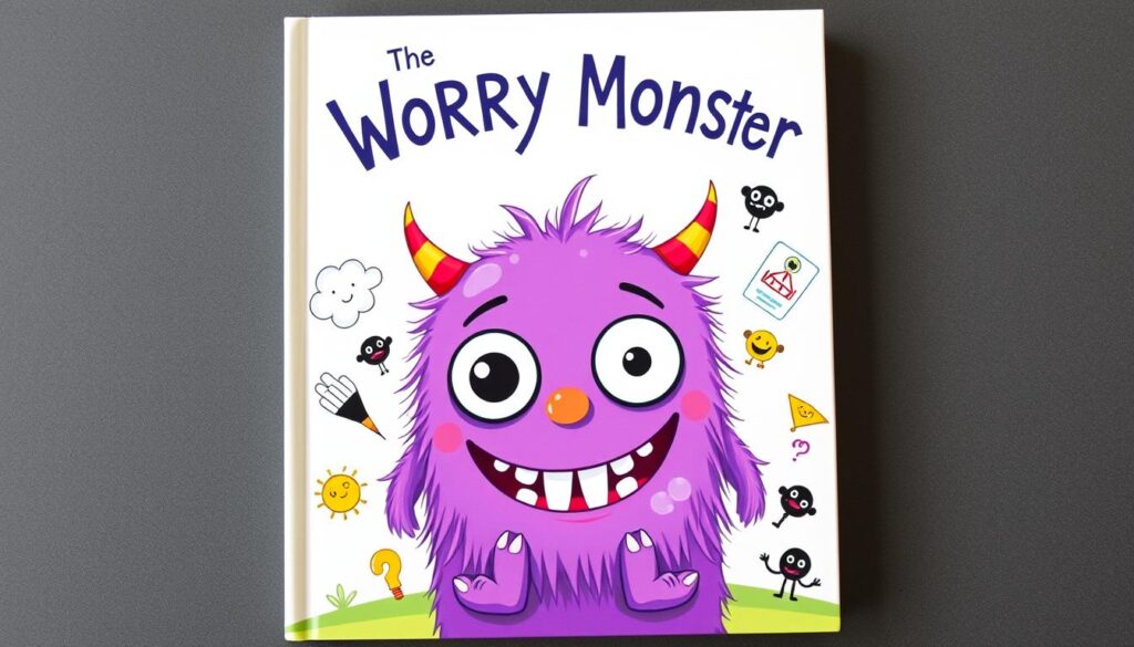 Image generation prompt for "The Worry Monster" book cover
